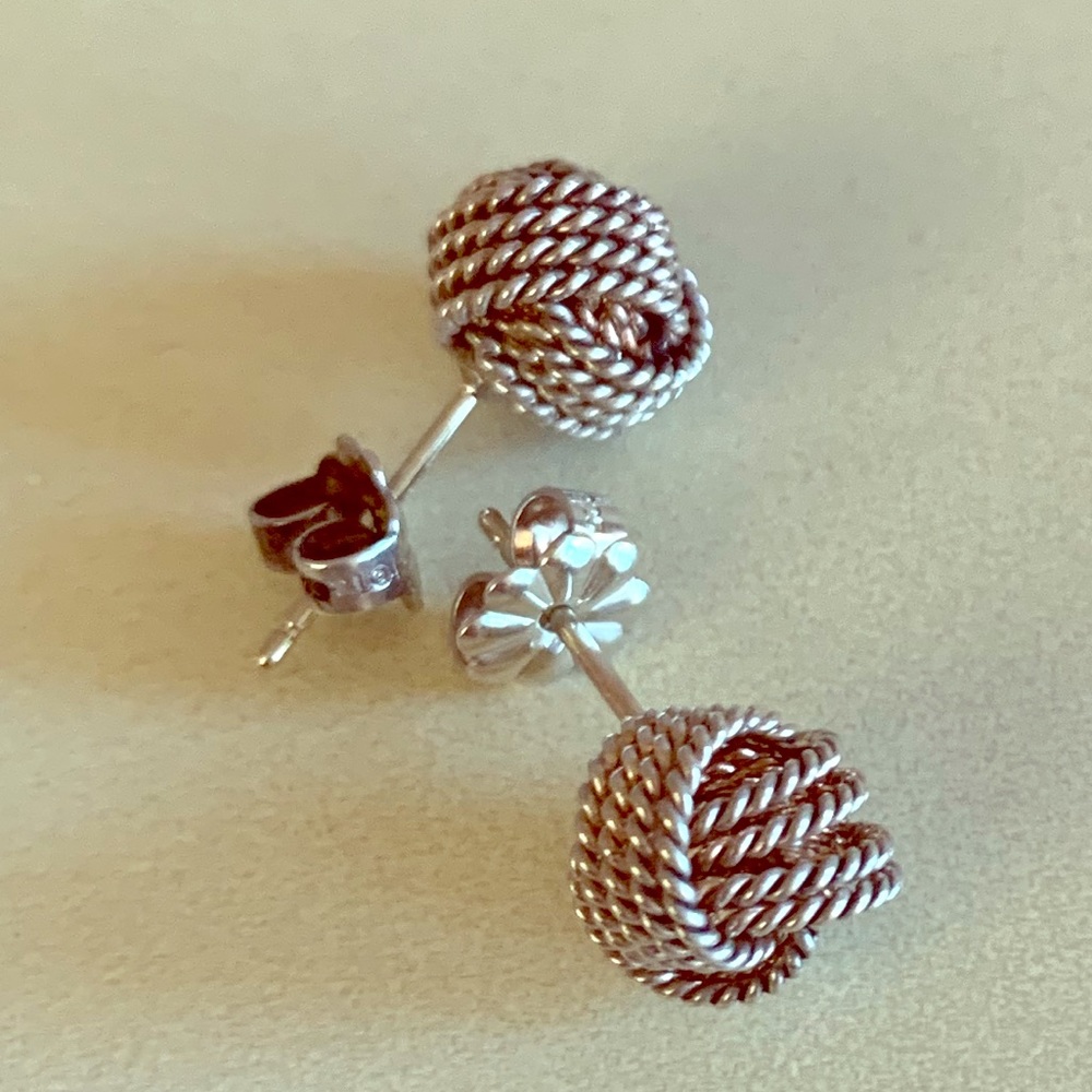 TIFFANY Twist Knot Earrings, like new!